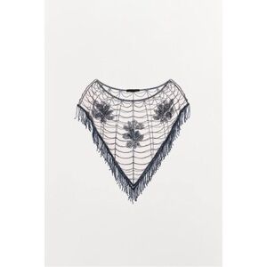 ZARA CAPE WITH BEADED EMBROIDERY